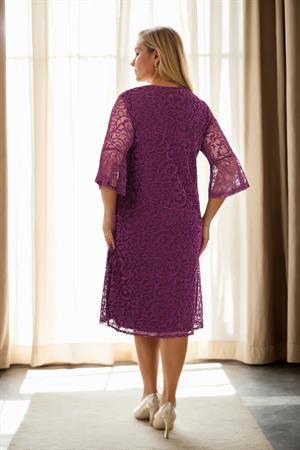 E2654 Spanish Sleeve Plus Size Evening Dress-MOR