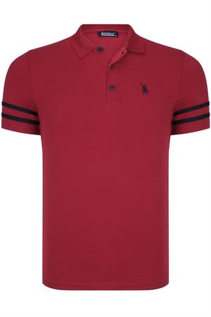 İKİLİ SET T8585 DEWBERRY ERKEK T-SHIRT-SİYAH BEYAZ-BORDO