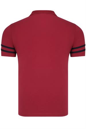 İKİLİ SET T8585 DEWBERRY ERKEK T-SHIRT-SİYAH BEYAZ-BORDO