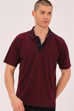 T0062 DEWBERRY ERKEK T-SHIRT-BORDO