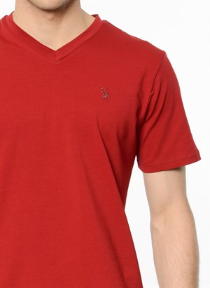 T8537 DEWBERRY T-SHIRT-BORDO