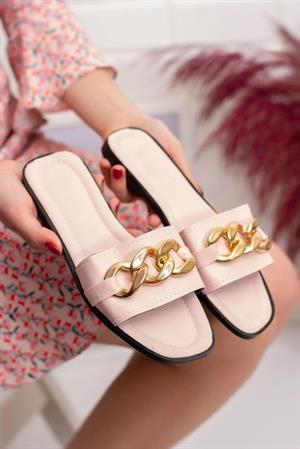 TER01 Women Slippers with Chain-PEMBE