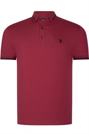 ÜÇLÜ SET T8586 DEWBERRY ERKEK T-SHIRT-LACİVERT-BEYAZ-BORDO