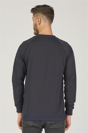 V4003 DEWBERRY REGLAN KOL ERKEK SWEATSHIRT-LACİVERT