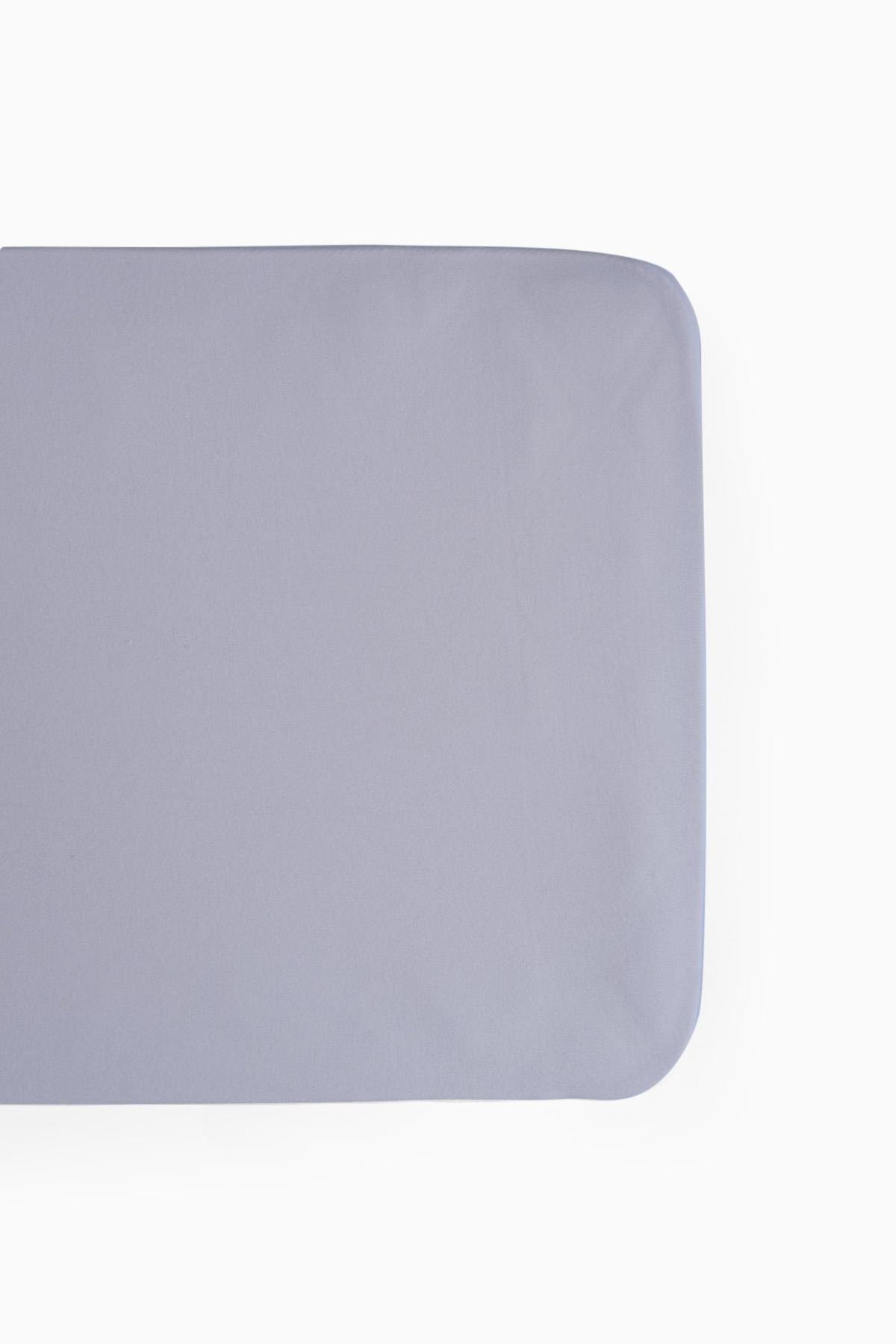 Bebek Lastikli Çarşaf 60x120 cm Desensiz Gri