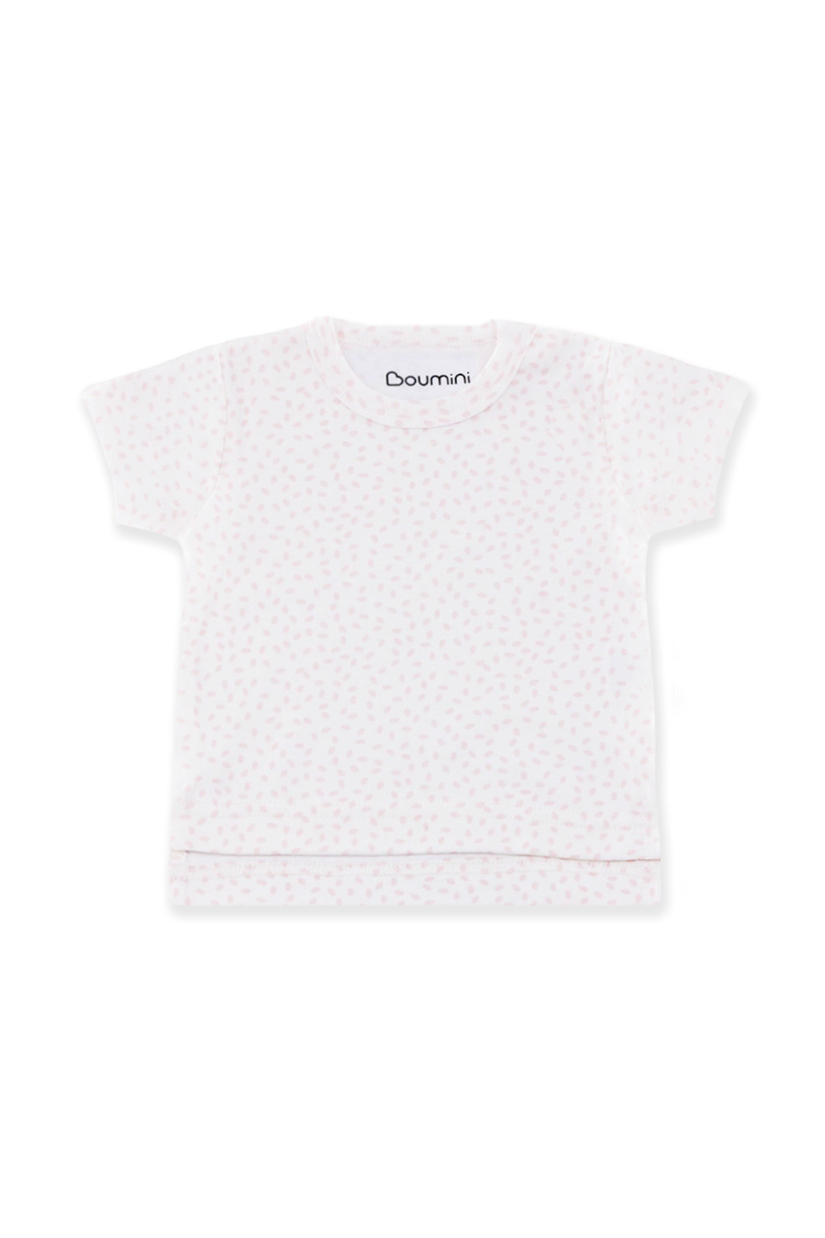 Boumini Çocuk Kısa Kollu Tişört Yapraklar Pembe