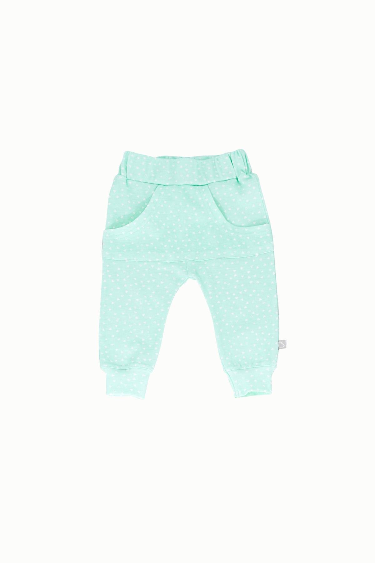 BouminiBoumini Bebek Çocuk Şalvar Pantolon Üçgenler MintPantolon Şort