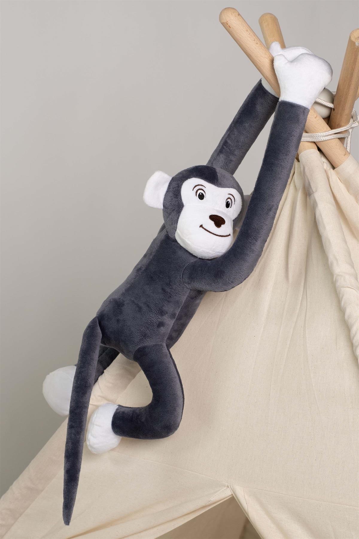 Boumini Toys Boyuna Sarılan Maymun Antrasit Gri Elleri Çıtçıtlı 55 cmOYUNCAK Boumini Toys Boyuna Sarılan Pelüş Maymun Antrasit Gri Elleri Çıtçıtlı 55 cm Boumini