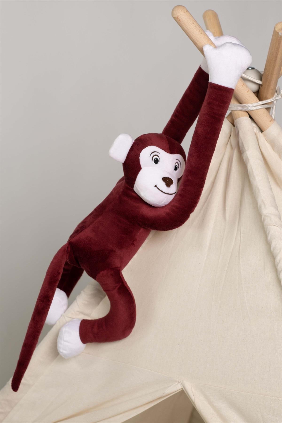 Boumini Toys Boyuna Sarılan Maymun Bordo Elleri Çıtçıtlı 55 cmOYUNCAK Boumini Toys Boyuna Sarılan Pelüş Maymun Bordo Elleri Çıtçıtlı 55 cm Boumini