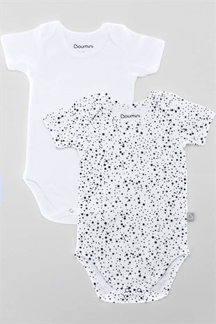 Body&Zıbın Boumini 2'li Erkek Bebek Kısa Kollu Body Seti Yıldız Tozu Uygun Bebe