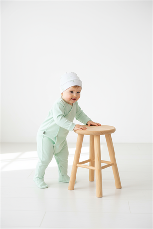 BouminiBoumini Bebek Patikli Tulum Şapka Set MintTulum