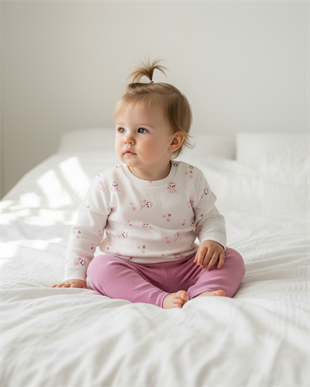 BouminiBoumini Bebek ve Çocuk Pijama Takımı Pembe MiskinErkek Bebek Pijama Takımı
