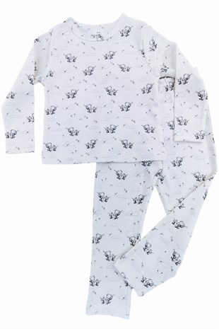 Pijama Takımı Winnie Çocuk Pijama Takımı %100 Pamuklu Uygun Bebe