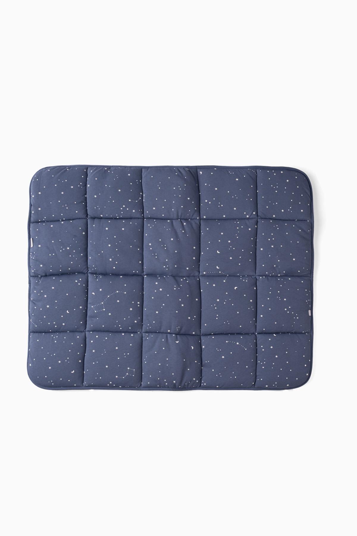 Gökyüzü Yıldızlar Emekleme Minderi Oyun Matı 75x95x5 cm Mavi 