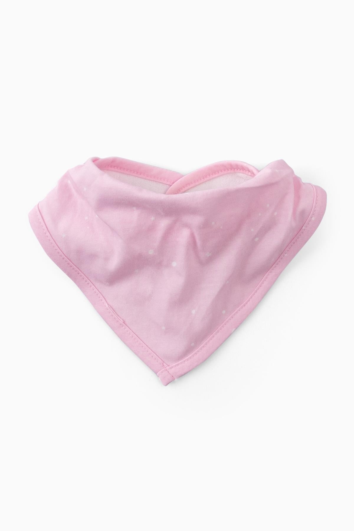Bebek Fular Bandana Önlük Nokta Desenler Pembe