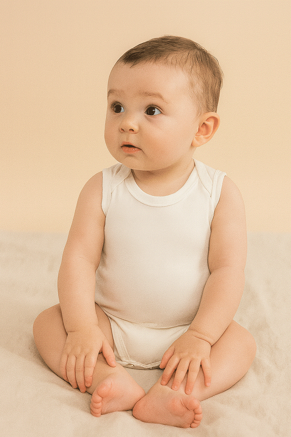 Boumini Pamuklu Bebek ÇıtÇıtlı Body Beyaz Zarf Yaka 0-36 ay