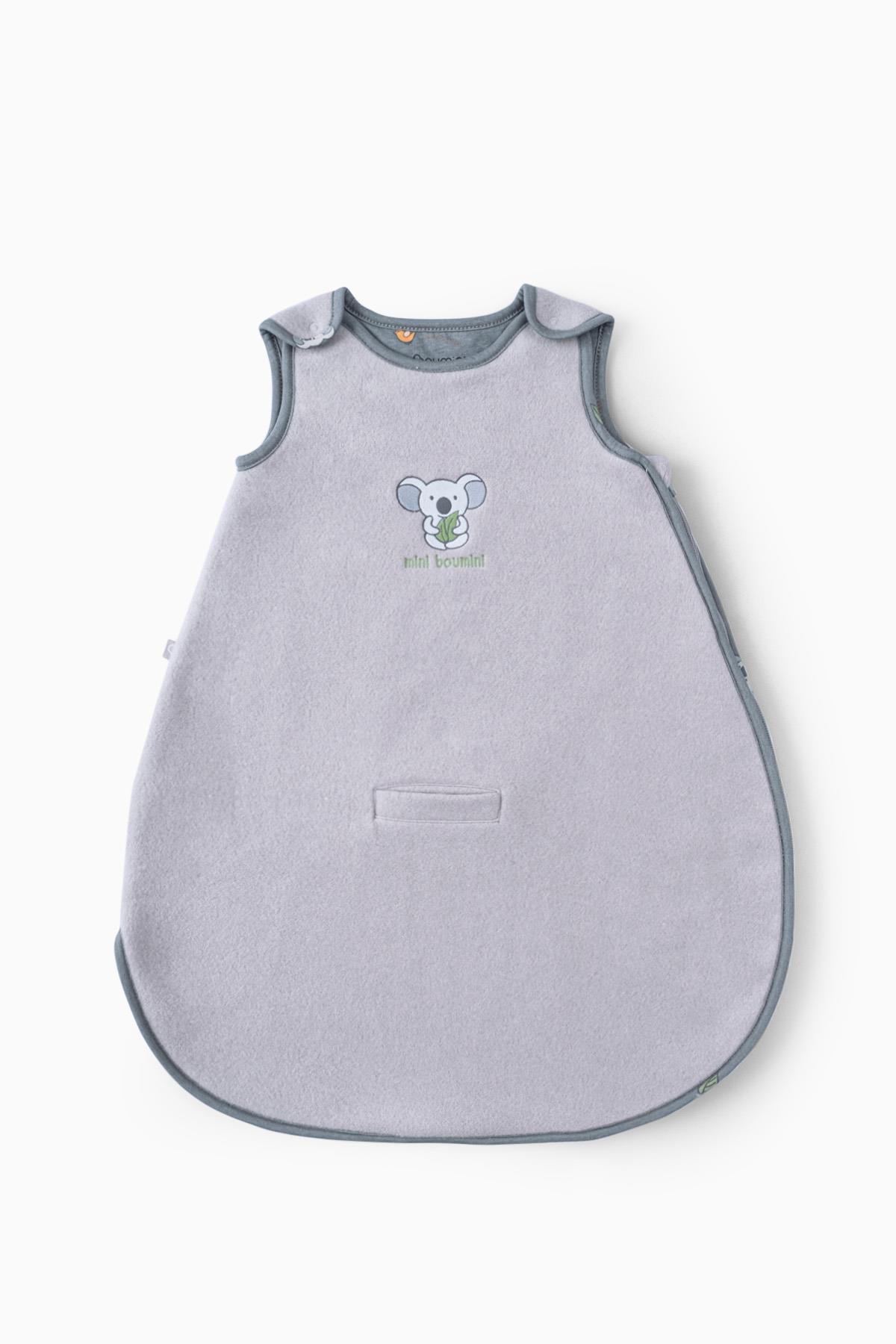 Boumini Kolsuz Pamuklu Bebek Uyku Tulumu Koala Nakışlı Gri
