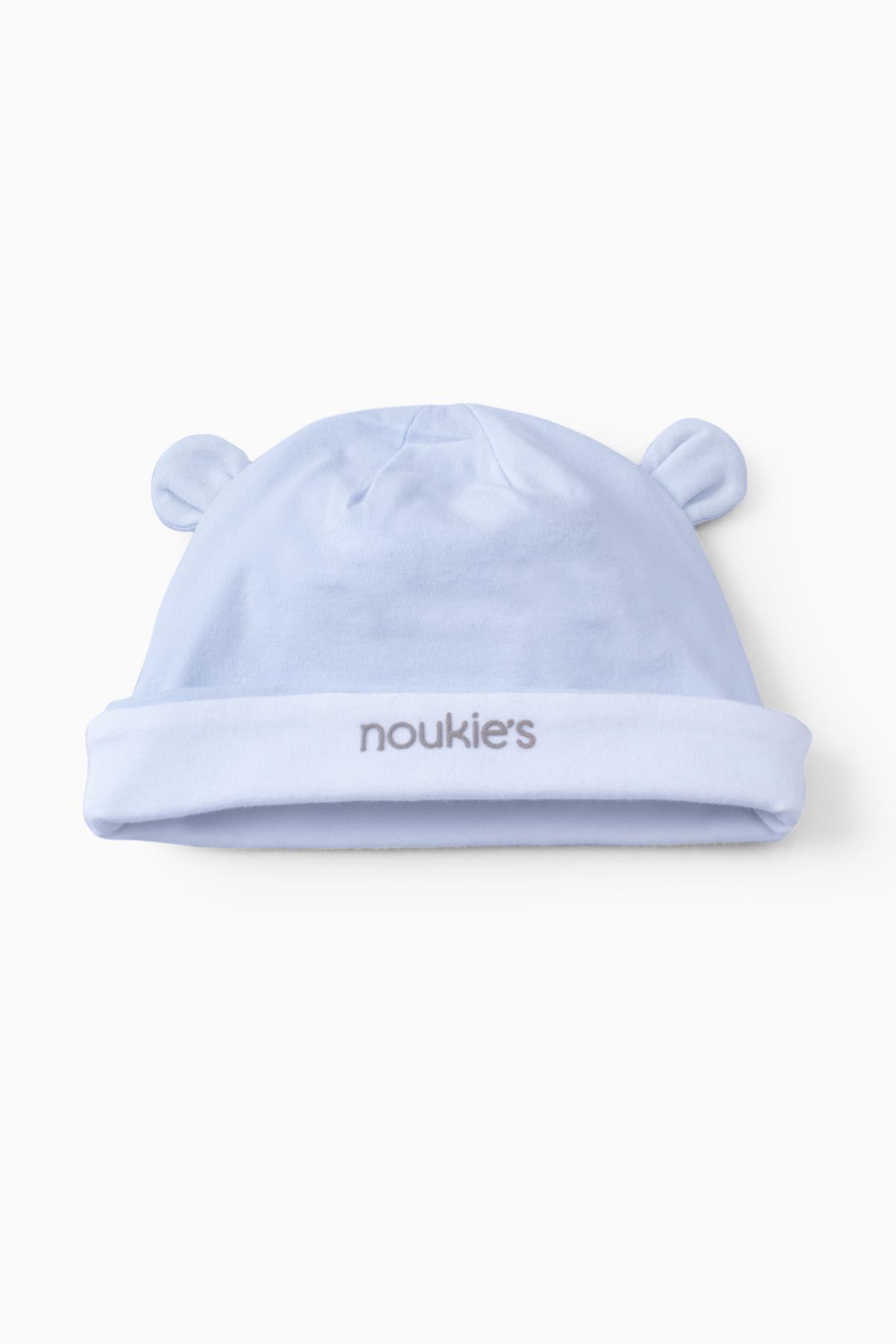 Kulaklı Erkek Bebek Likralı Suprem Şapka Açık Mavi