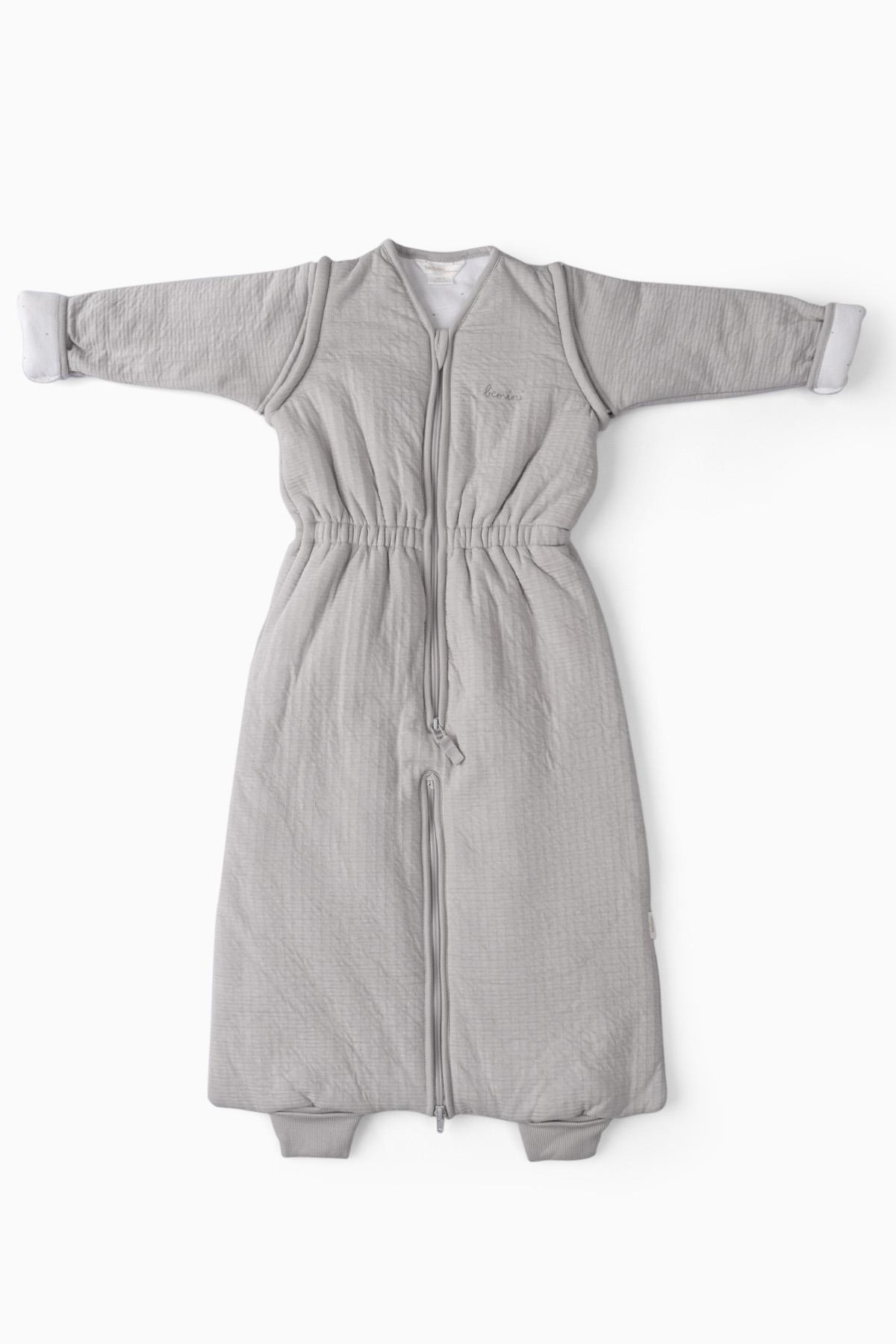 Kapitone İçi Elyaf Dolgulu Çocuk Uyku Tulumu 2-3 yaş 3 tog Gri