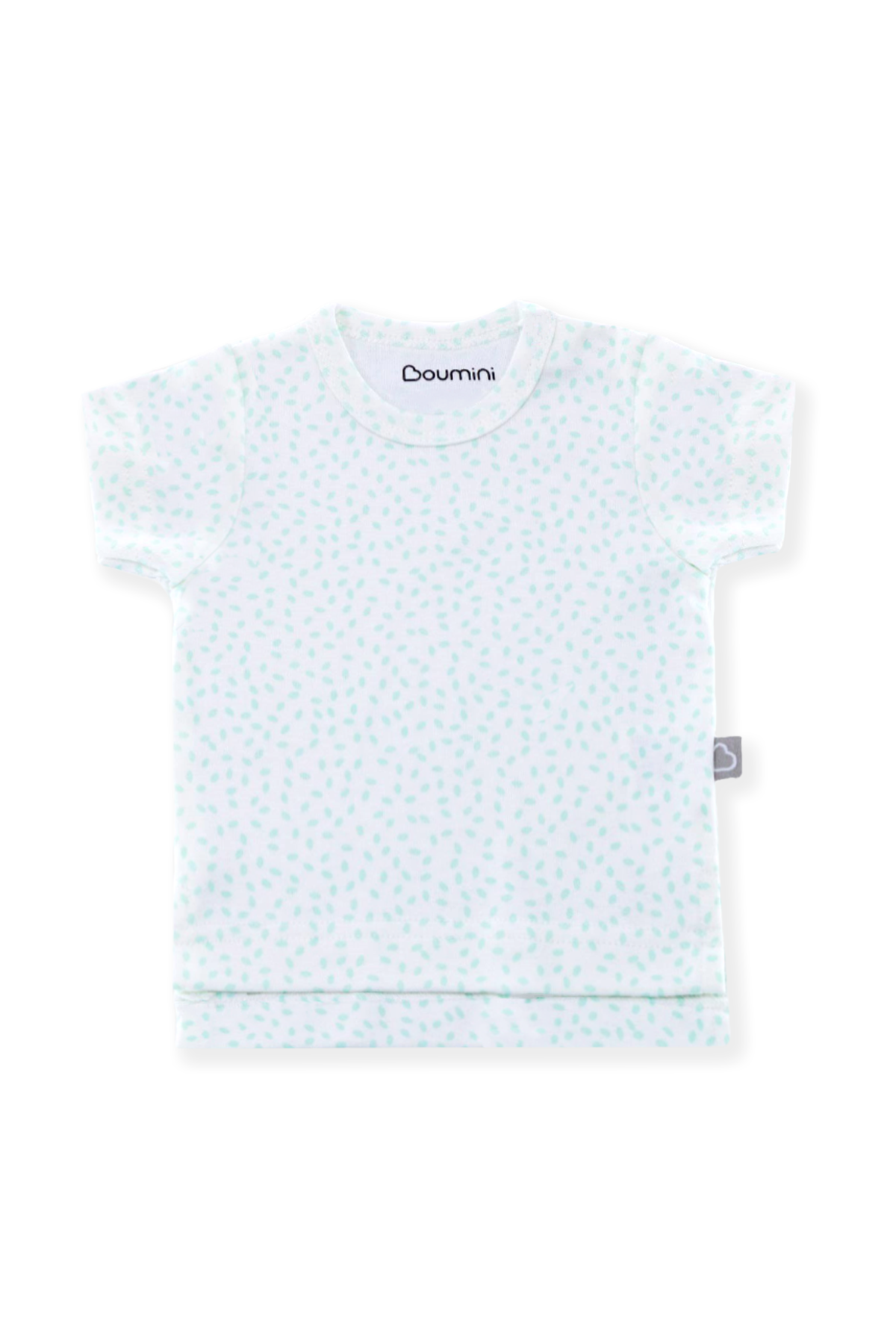 Boumini Çocuk Kısa Kollu Tişört Yapraklar Mint