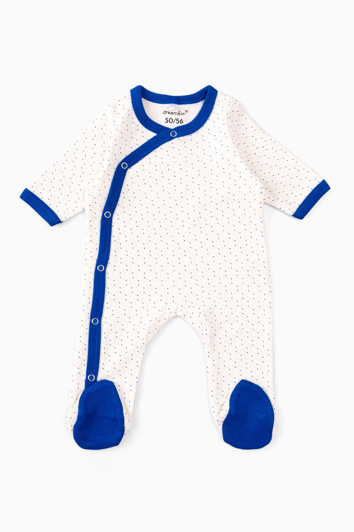 Bebek Patikli Tulum Mavi NoktalıTulum Bebek Patikli Tulum Mavi Noktalı Uygun Bebe