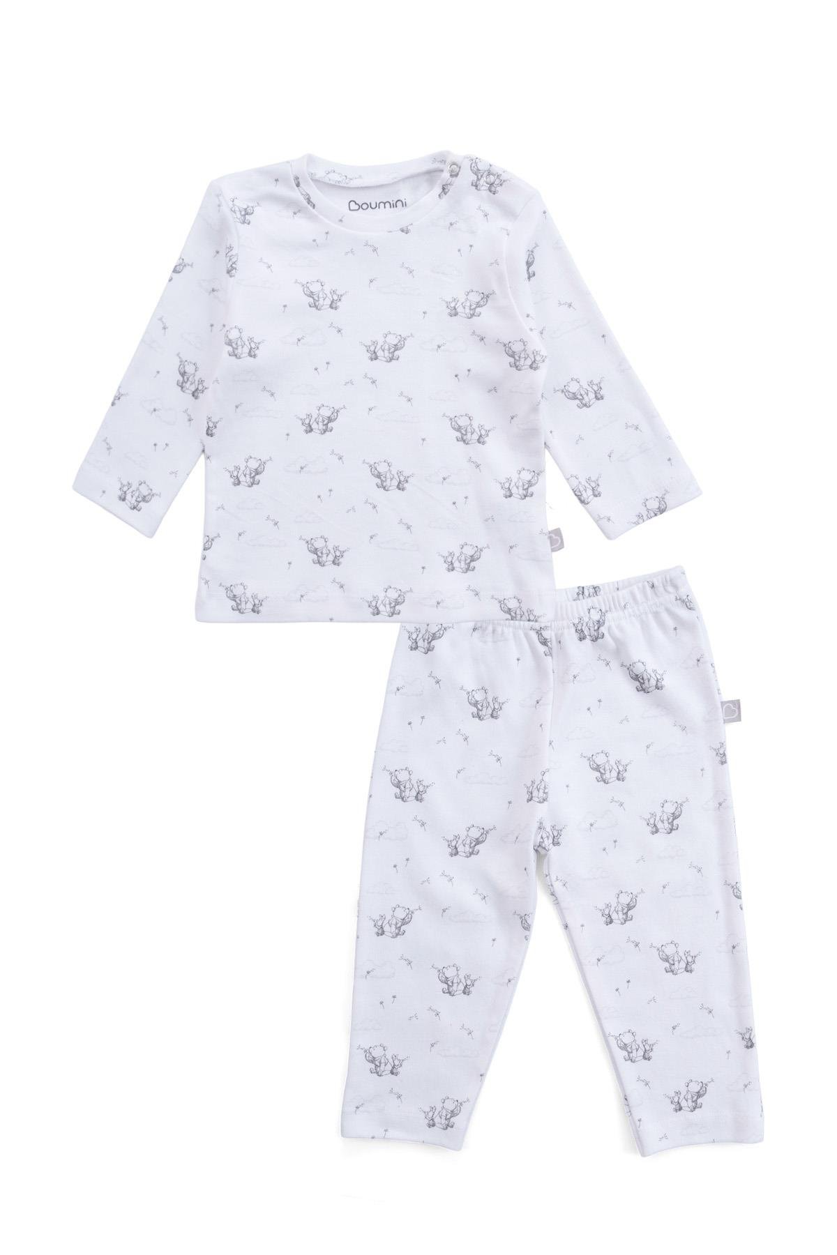 Uygun BebeBebek ve Çocuk Pijama Takımı Winni Pooh BeyazErkek Bebek Pijama Takımı