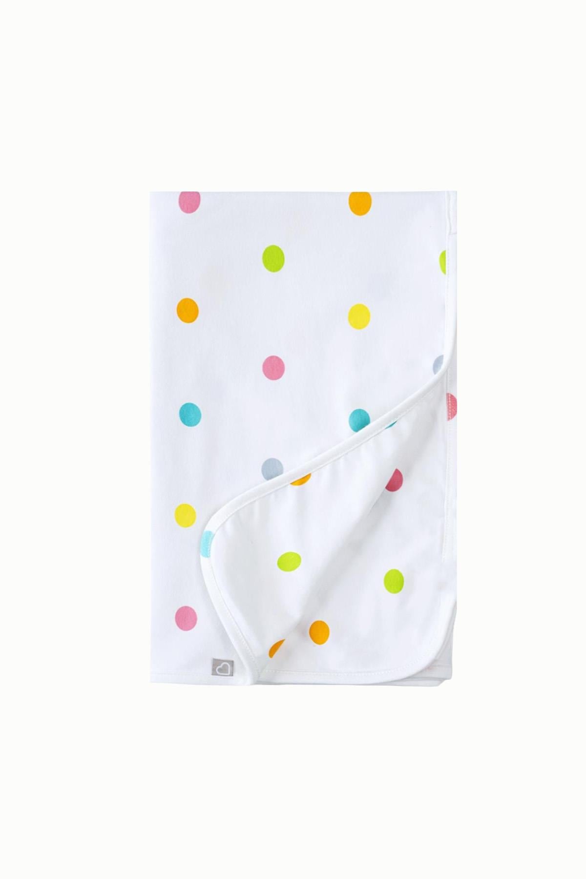 BouminiBoumini 80x100 cm Pamuklu Çift Katlı Bebek Battaniyesi Renkli NoktalarBattaniye