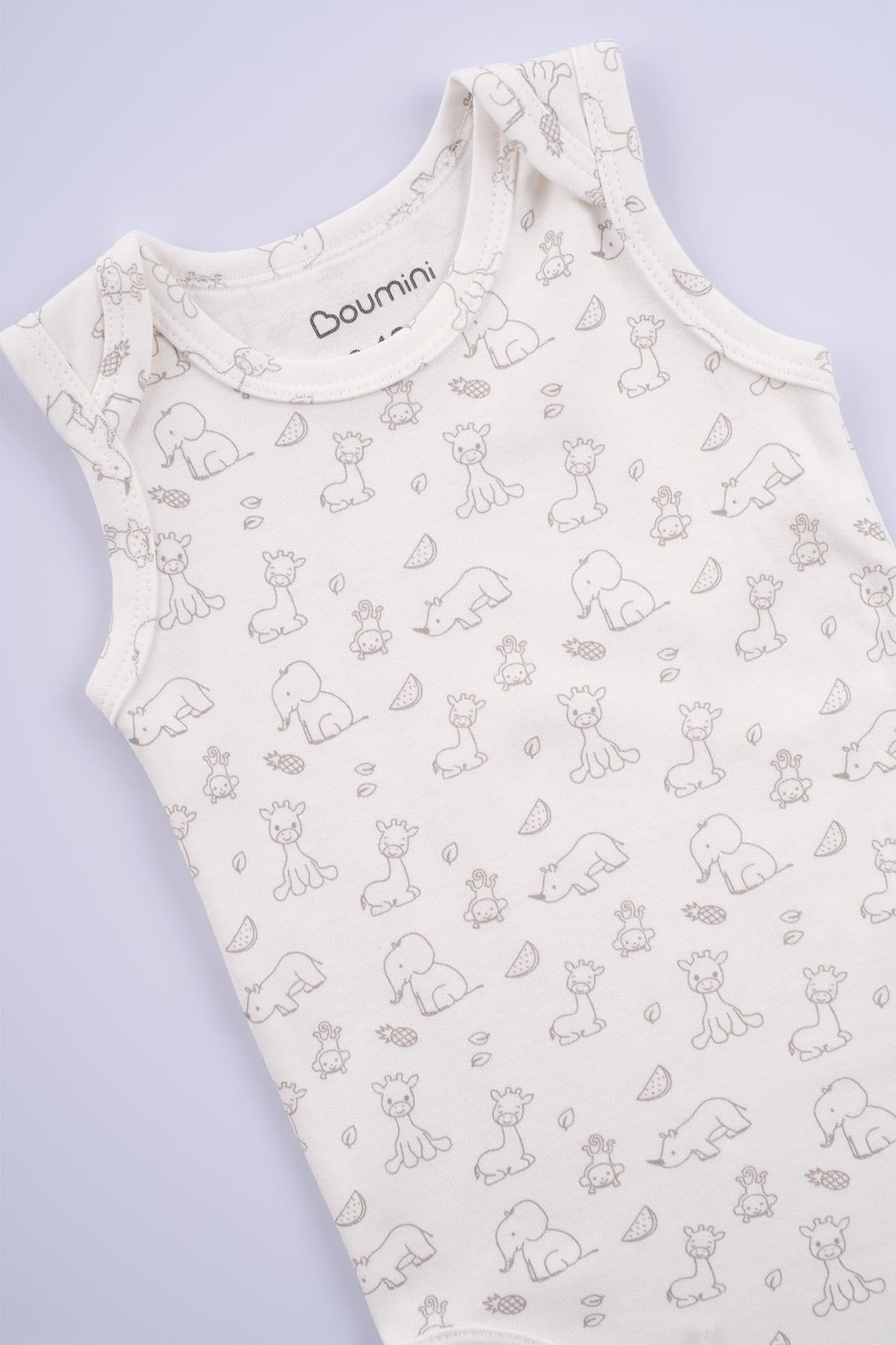 Boumini Kolsuz Çıtçıtlı Atlet İnterlok Bebek Body ZürafaBody&Zıbın Boumini Kolsuz Çıtçıtlı Atlet İnterlok Bebek Body Zürafa Boumini