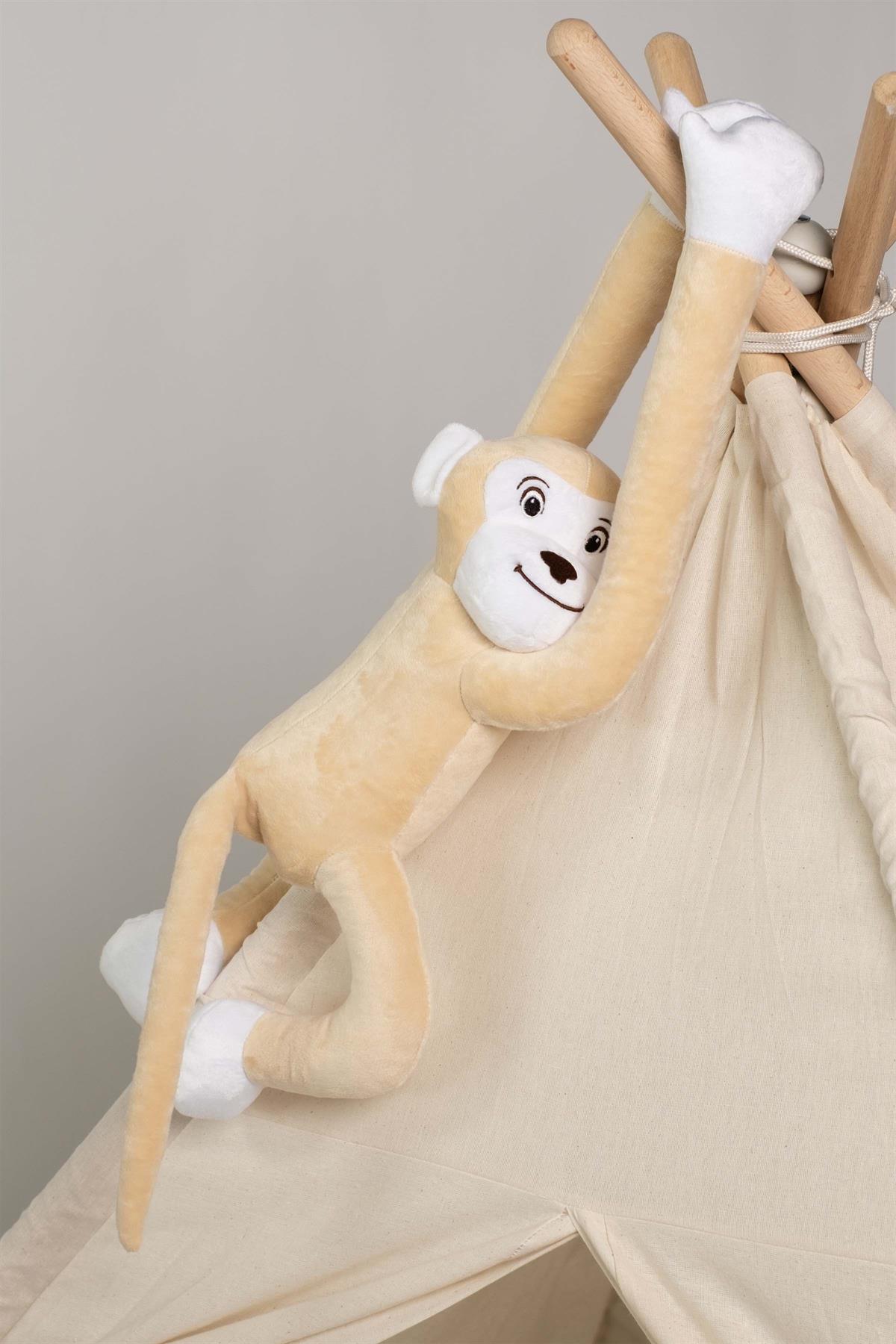 Boumini Toys Boyuna Sarılan Maymun Bej Elleri Çıtçıtlı 55 cmOYUNCAK Boumini Toys Boyuna Sarılan Pelüş Maymun Bej Elleri Çıtçıtlı 55 cm Boumini