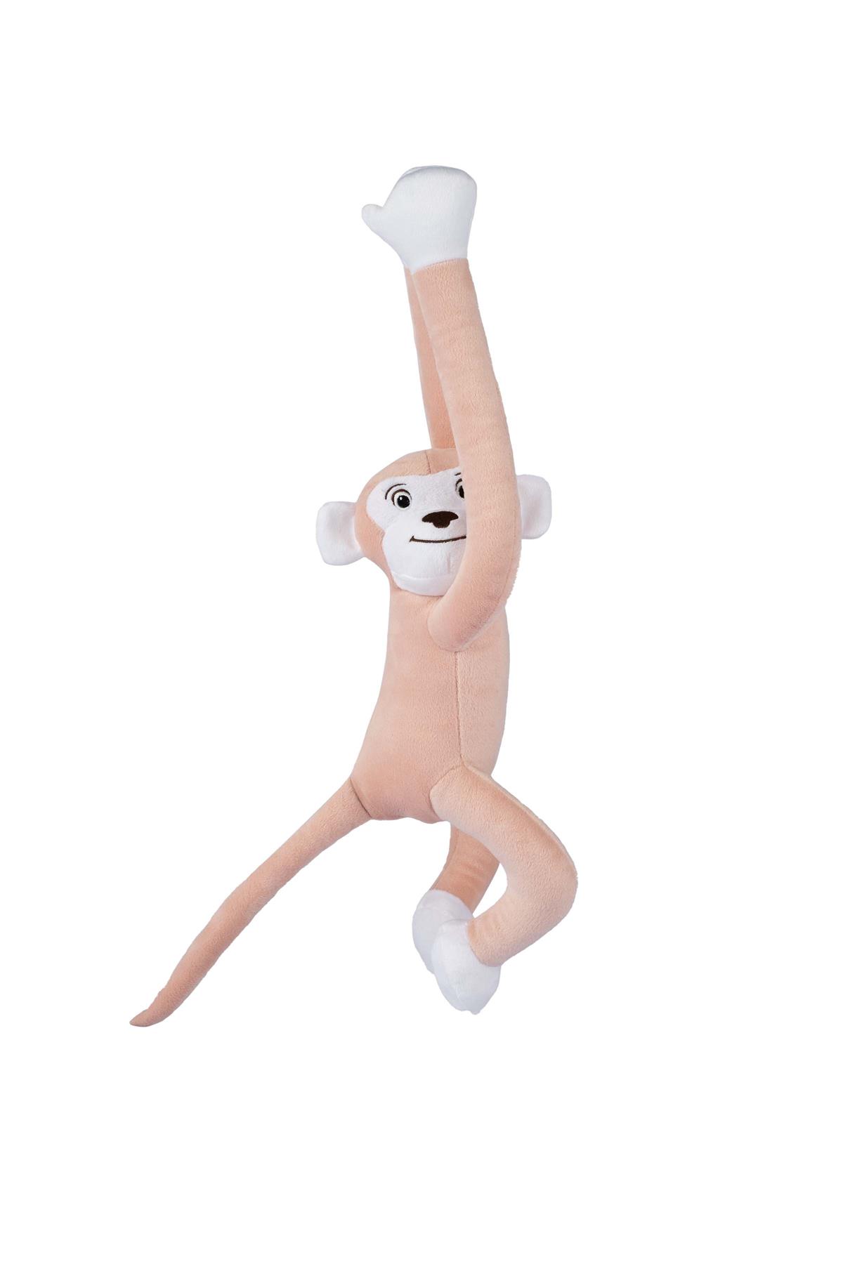 Boumini Toys Boyuna Sarılan Maymun Pembe Elleri Çıtçıtlı 55 cm