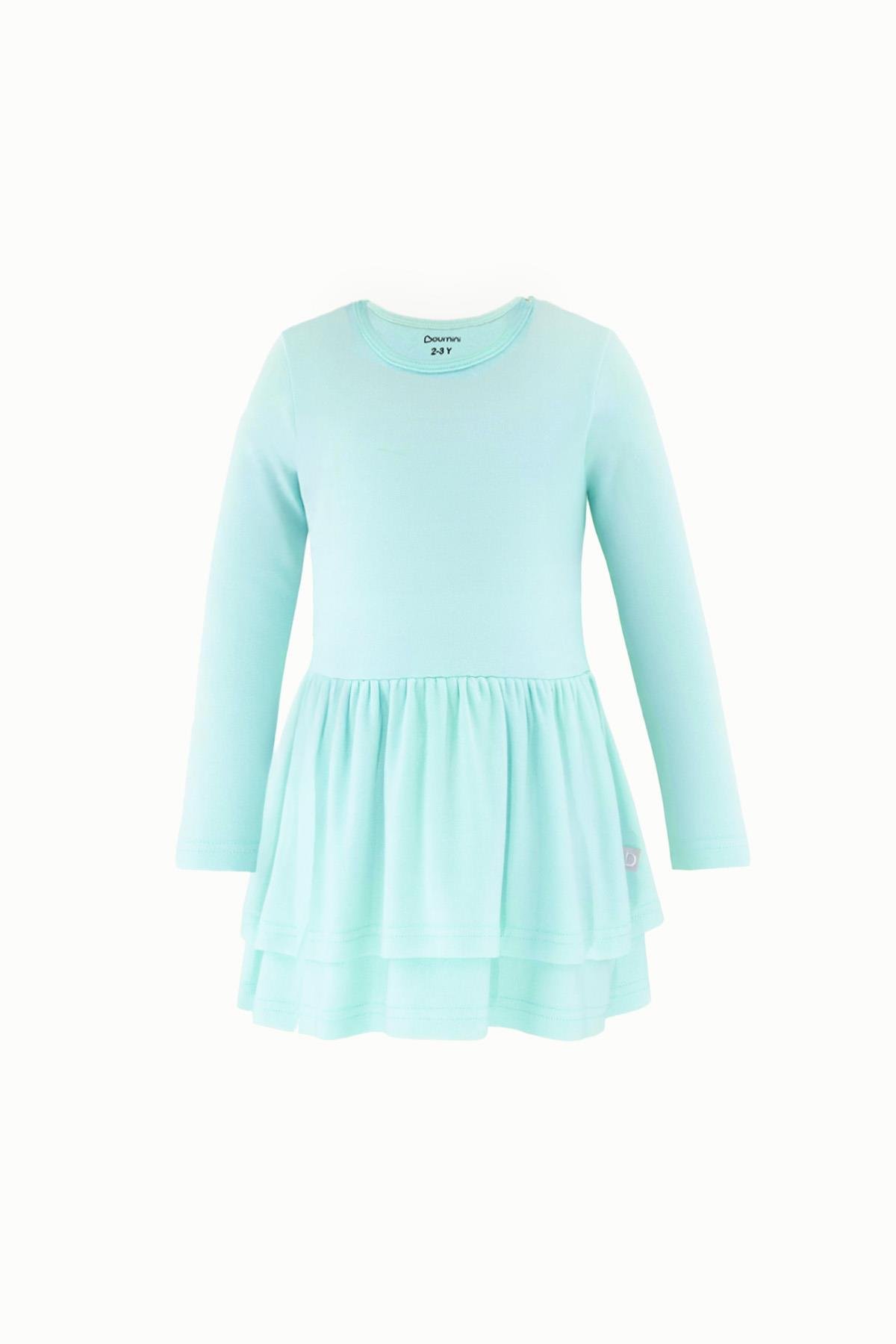 BouminiBoumini Volanlı Kat Kat Kız Çocuk Elbise MintKız Çocuk Elbise