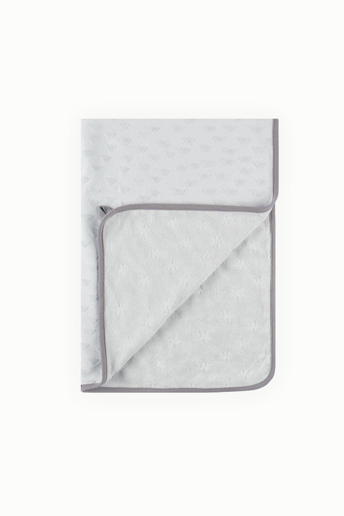 Uygun BebeÇift Katlı Bebek Battaniyesi Üçgen Yıldız Desenli Yeşil 80x100 cmBattaniye