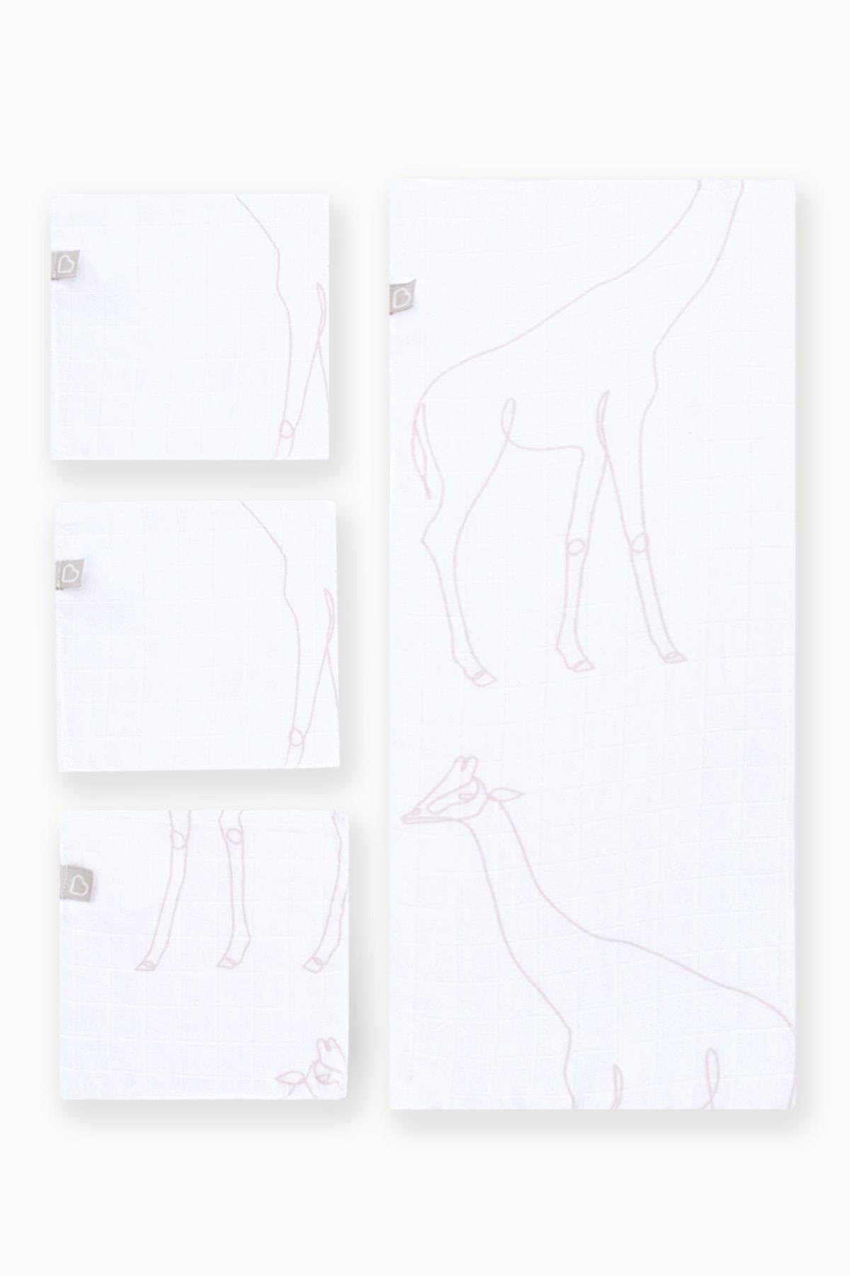 Boumini Bebek Omuz ve 3'lü Ağız Bezi Pembe Zürafa