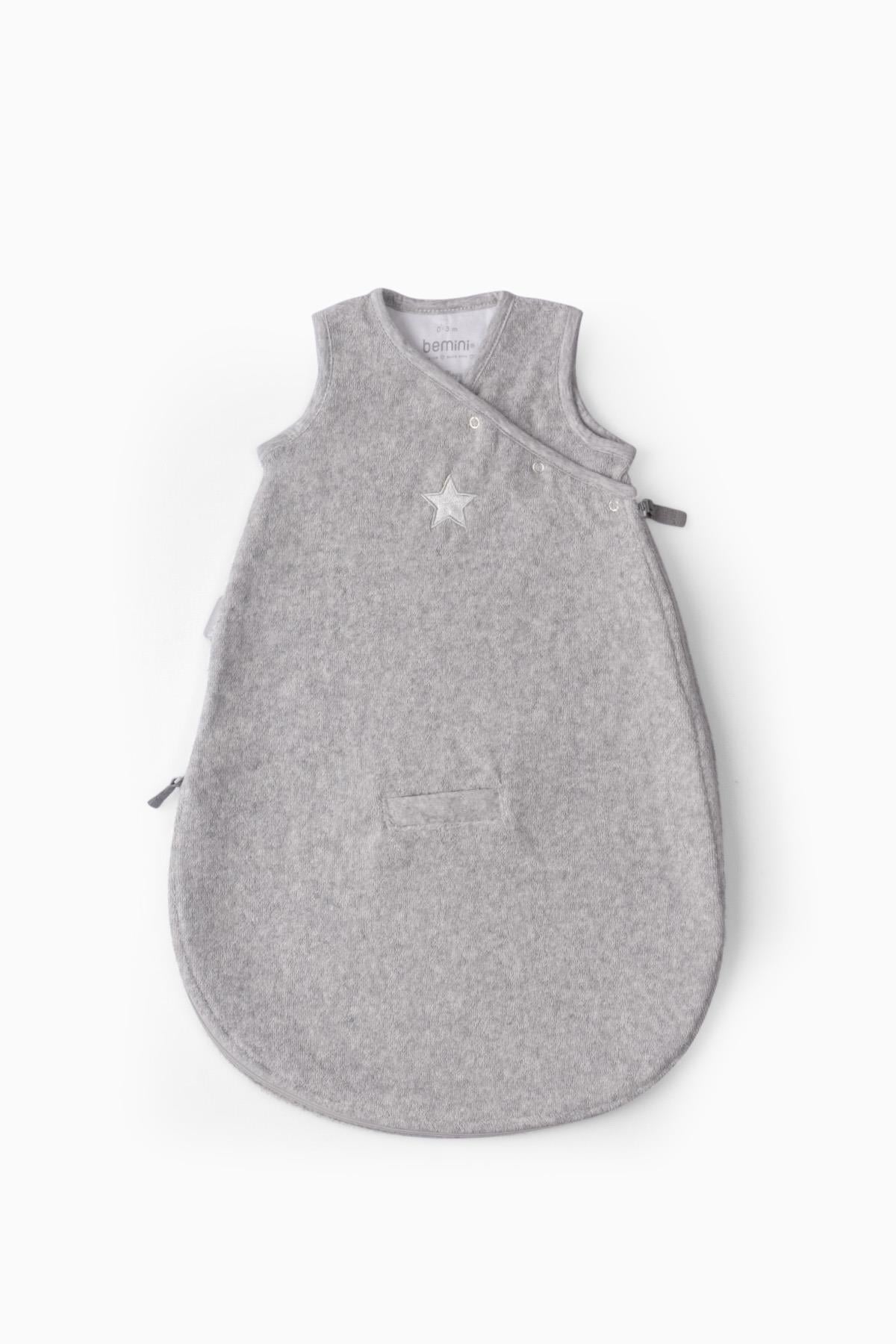 Piko Kolsuz Bebek Uyku Tulumu 0- 3 ay 1.0 tog Tek Yıldız Gri
