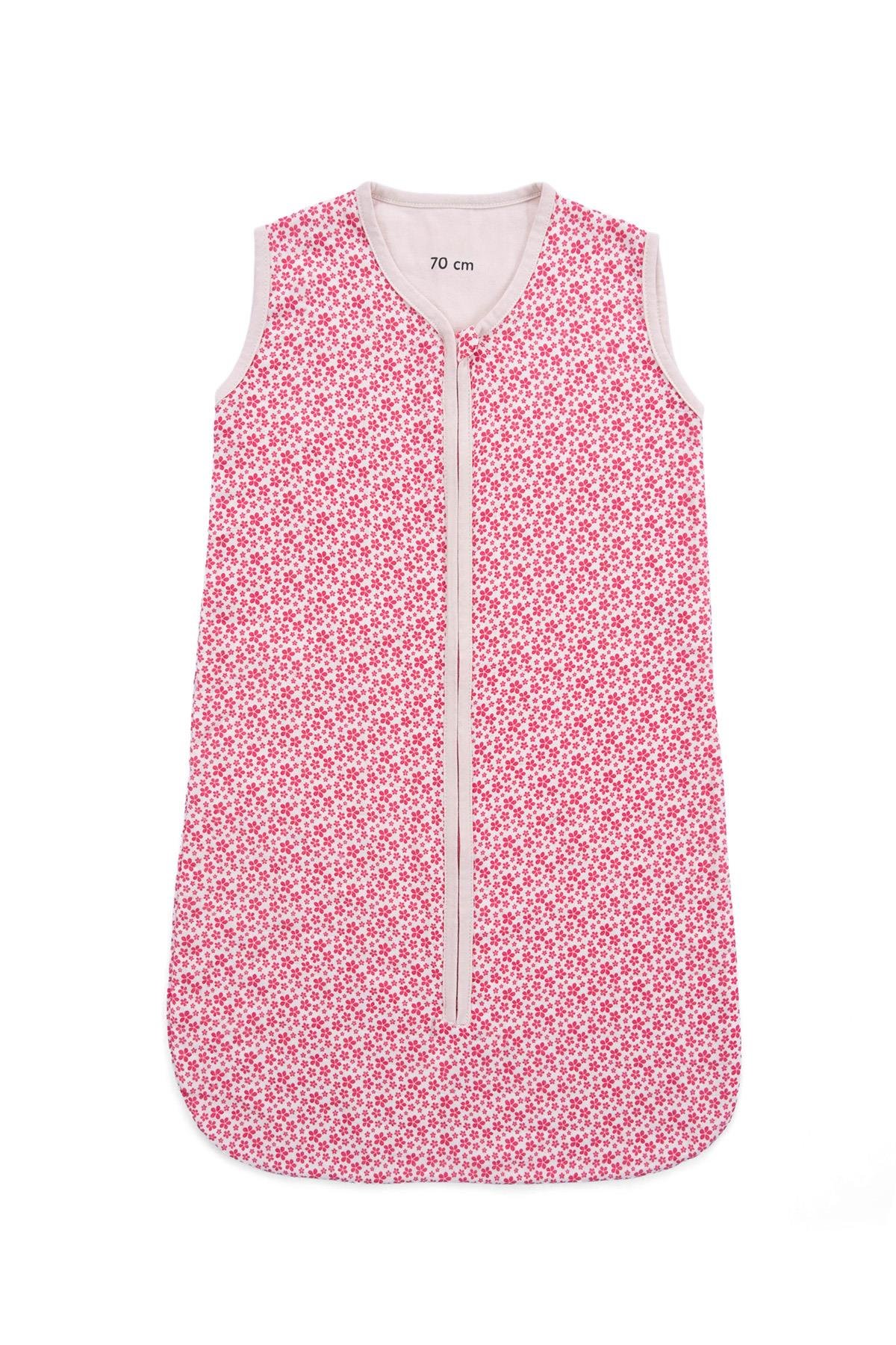 Uygun BebeKolsuz Uyku Tulumu Pembe Çiçekli 70 cmUyku Tulumları