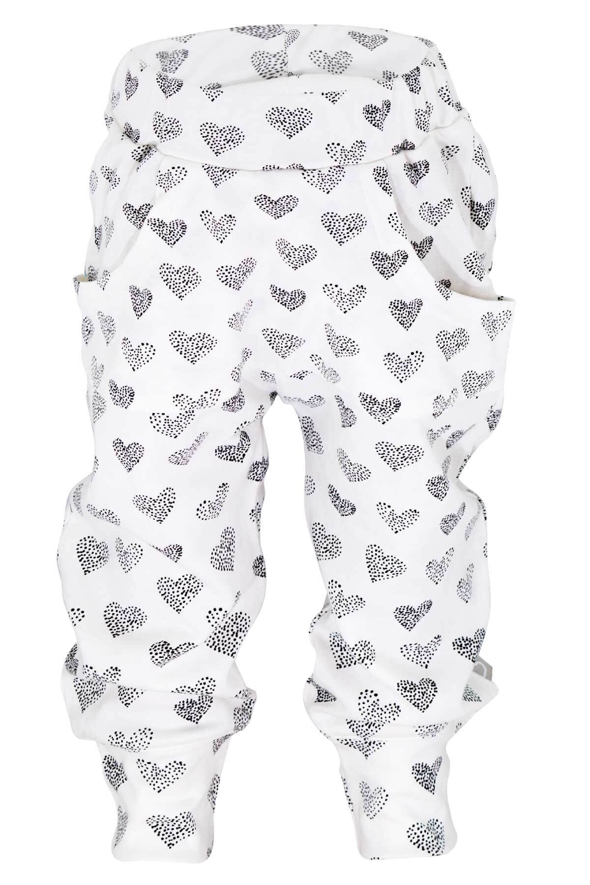 Pantolon Şort Boumini Bebek Çocuk Şalvar Pantolon Kalpler Boumini