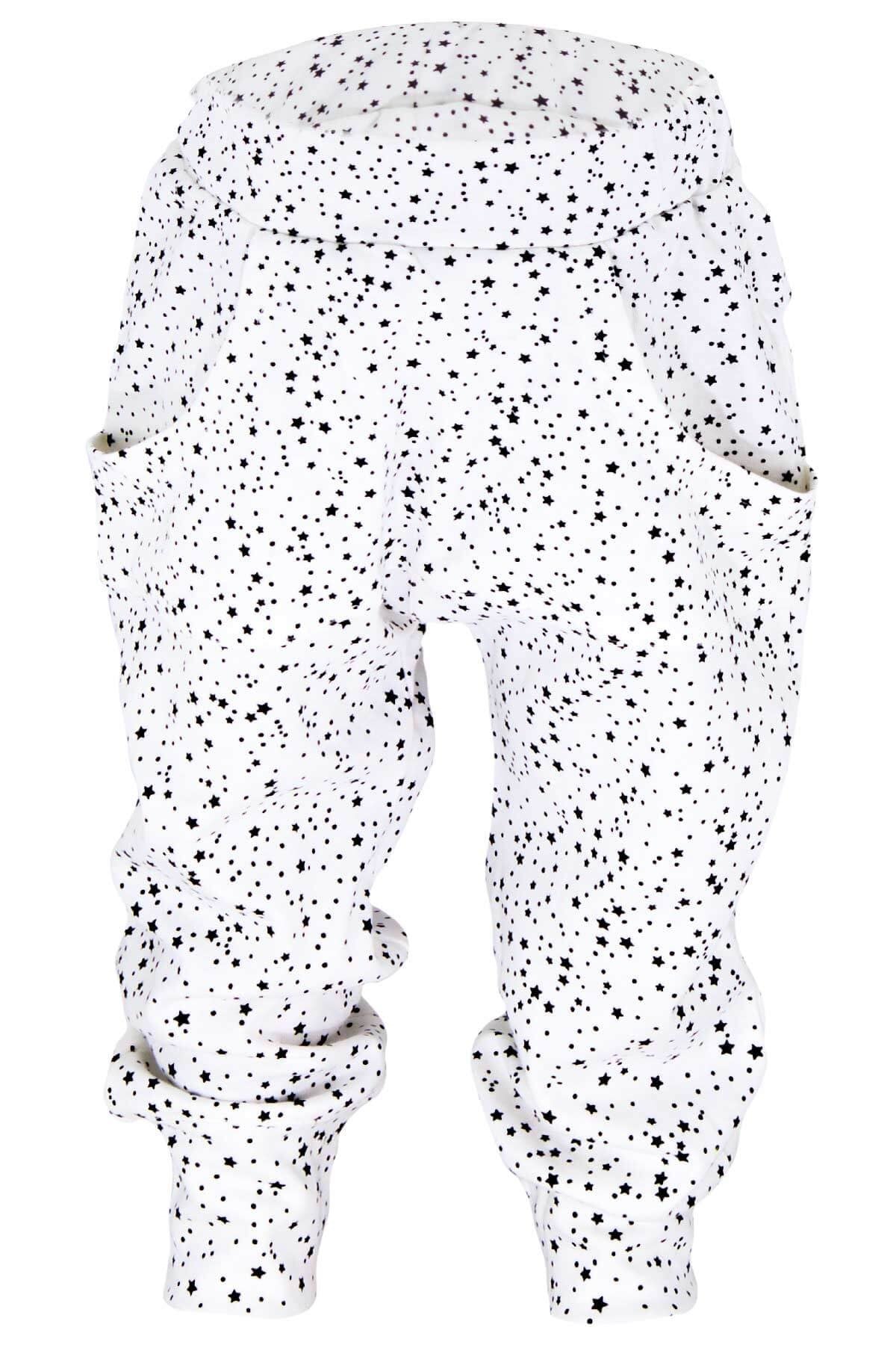 Pantolon Şort Boumini Bebek Çocuk Şalvar Pantolon Yıldız Tozu Siyah Boumini