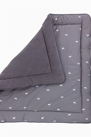 Bebek Oyun Minderi Aydede Emekleme Minderi 100x100x5 cm Oyun Matı Gri Uygun Bebe