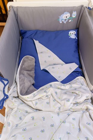 Nevresim Takımları Mavi Tembel Hayvan Yatak koruma Nevresim Takımı Battaniye Havlu Kundak Alt Açma Çarşafı Takımı Uygun Bebe