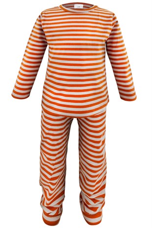 Pijama Takımları Çizgili Uzun Kollu Mevsimlik Çocuk Pijama Takımı Kids On Top