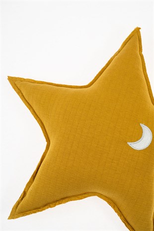 Yıldız Kumaş Dekoratif Bebek Yastığı Ay Nakışlı Hardal | Oyun YastığıBebek Yastıkları Yıldız Kumaş Dekoratif Bebek Yastığı Ay Nakışlı Hardal Uygun Bebe