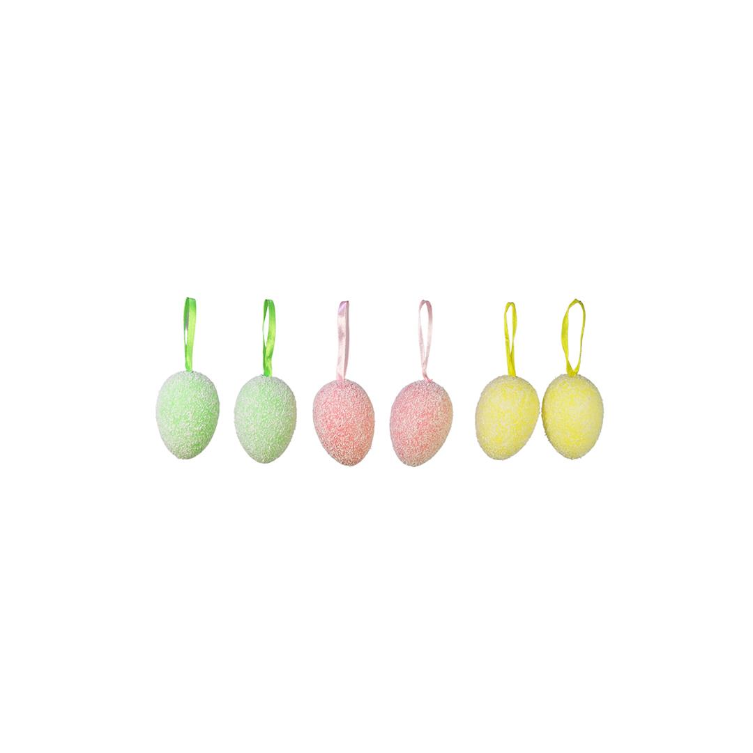 6lı Paskalya Yumurta Renkli 6 cm