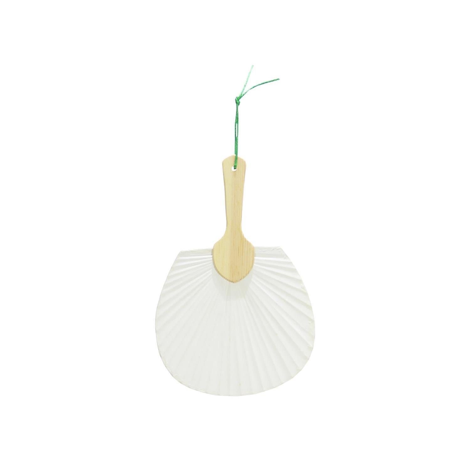 Beyaz Yelpaze Düz Kenarlı 19 cm
