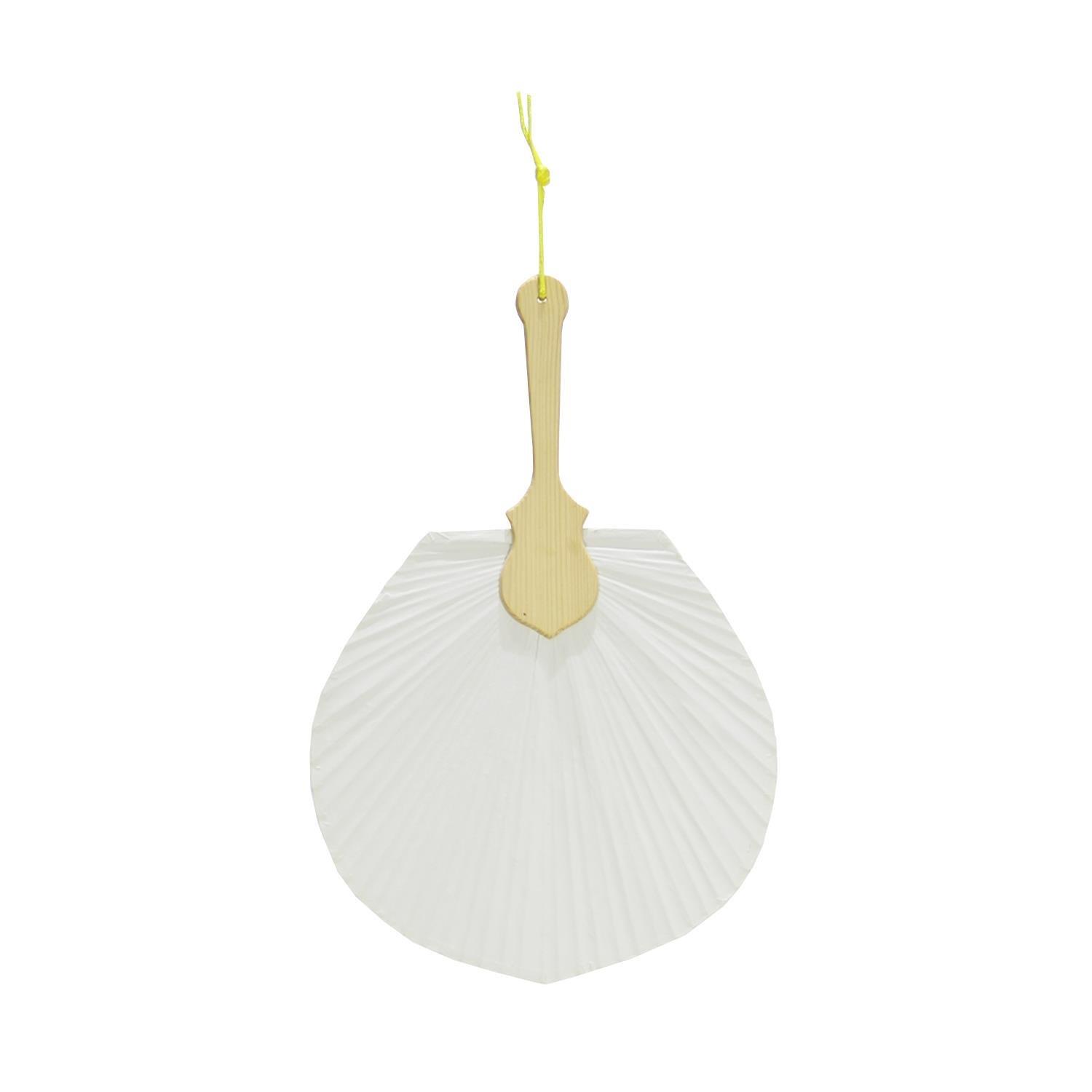 Beyaz Yelpaze Düz Kenarlı 30 cm - Kına, Nişan, Söz