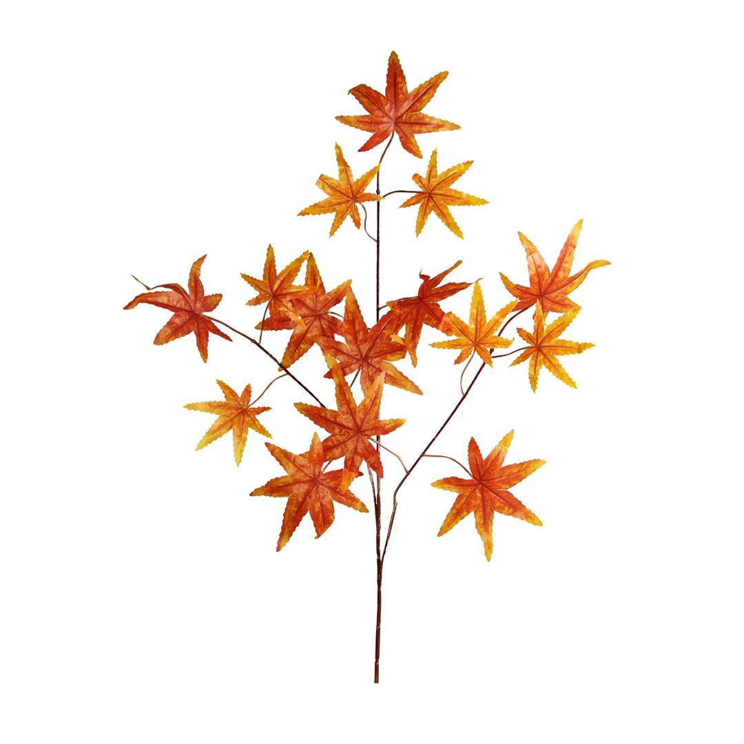 Çınar Yaprağı Dalı İnce Turuncu 55 cm