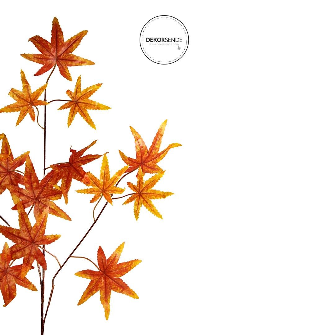 Çınar Yaprağı Dalı İnce Turuncu 55 cm