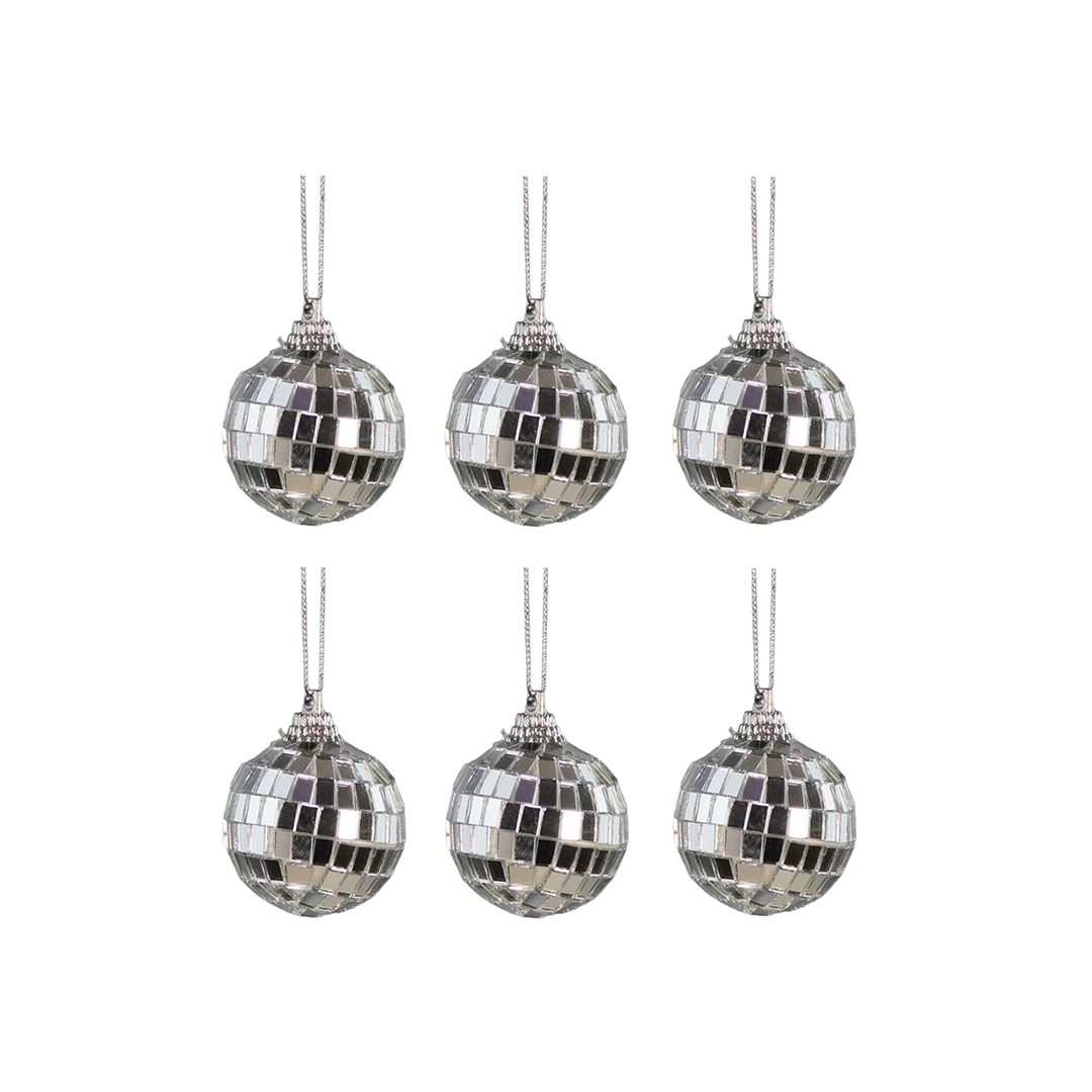 Disko Top Gümüş 6 Adet 4 cm