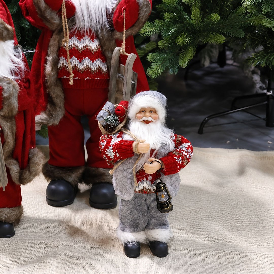 Fenerli Noel Baba Gri 30 cm