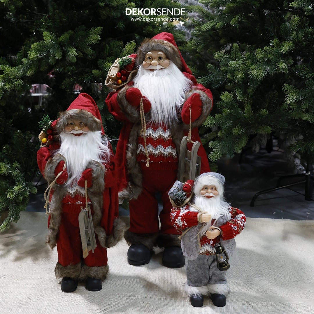 Fenerli Noel Baba Gri 30 cm