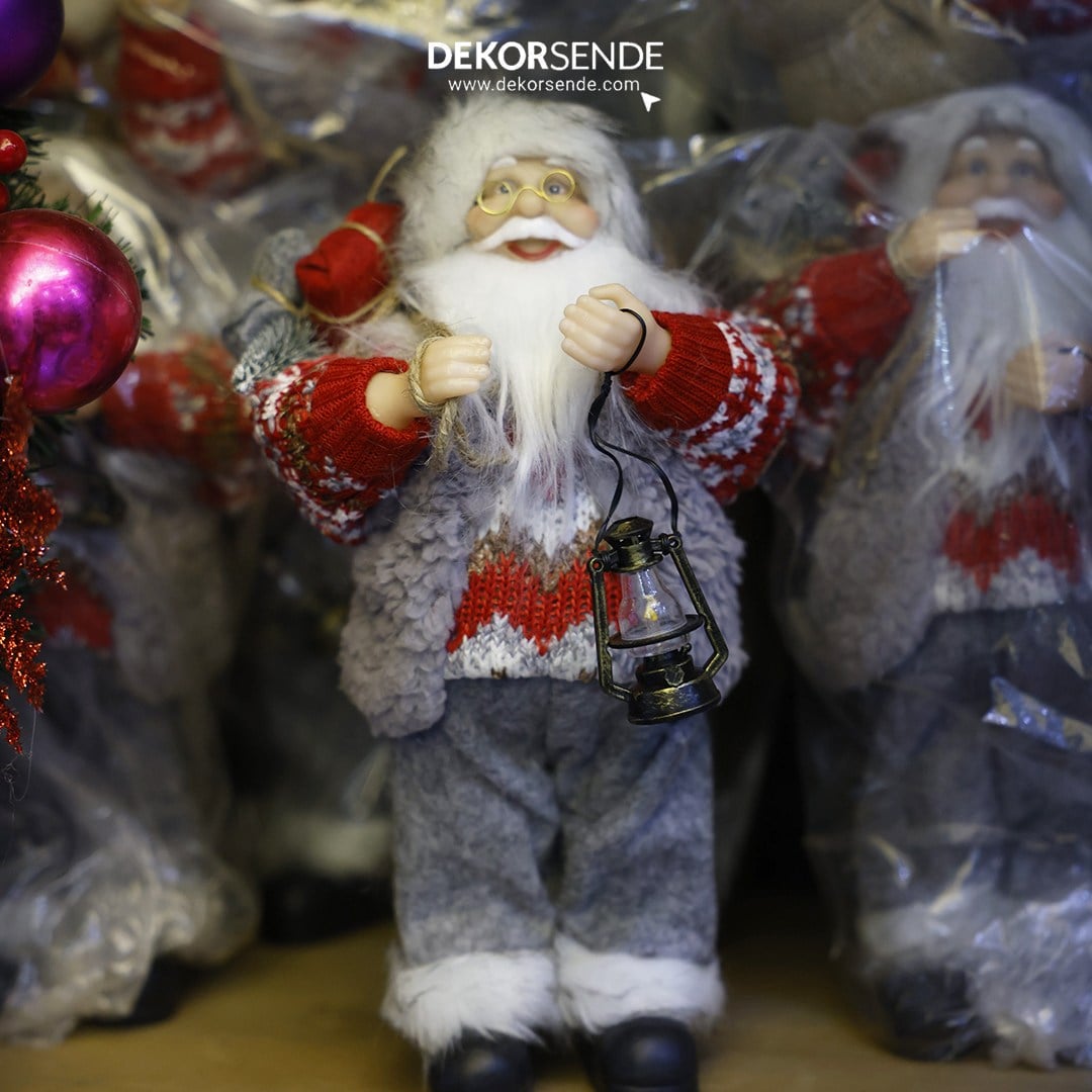 Fenerli Noel Baba Gri 30 cm